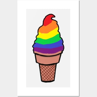 Pride Ice-Cream - Rainbow Posters and Art